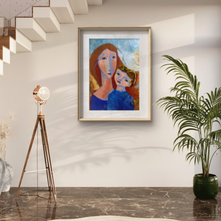 Maternidade com pomba 78x58 cm. R$ 3000